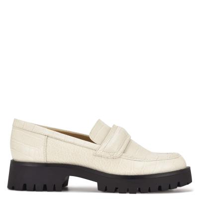 Nine West Garren Lug Sole Loafers Beige | TXKG82140